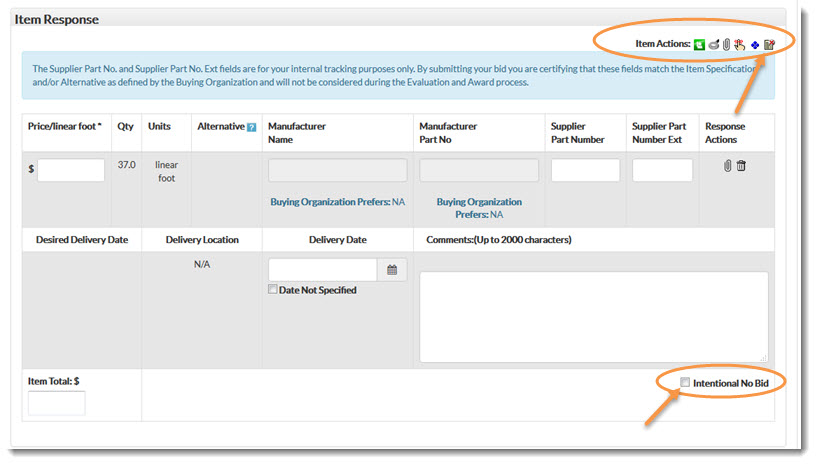 No Bid Options
